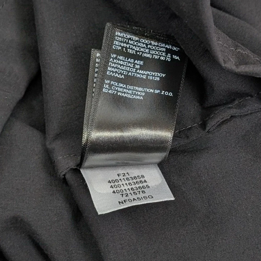 The North Face Mens Packable Travel‎ Jacket Mens XL Black Logo Hidden Hood Gorp